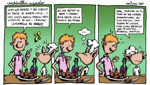 Cartoon: La nueva cocina (medium) by mortimer tagged mortimer,mortimeriadas,cartoon,comic,strip,cocina,cocineros,nueva