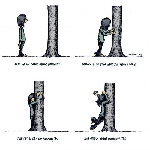 Cartoon: TREEHUGGER 3 of 4 (medium) by mortimer tagged mortimer,mortimeriadas,cartoon