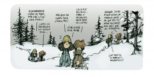 Cartoon: Un mundo maravilloso (medium) by mortimer tagged kids,nicotine,tobacco,tabaco,nicotina,adiccion,adiction,nature,pines,snow,pinos,nieve,girls,mundo,maravilloso,mortimer,mortimeriadas,cartoon,strip