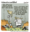 Cartoon: adam eve and god 36 (small) by mortimer tagged english adam eve god cartoon comic gag mortimer mortimeriadas biblical christian original sin expulsion paradise eden snake