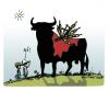 Cartoon: It is a wonderful world OLE (small) by mortimer tagged mortimer,mortimeriadas,cartoon,it,is,wonderful,world,toro,bull,bullfighting,antibullfighting,osborne,blood,animalrights