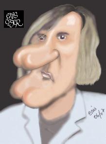 Cartoon: depardeiu (medium) by komikportre tagged caricature,cartoon,comic,famous,actor,komikportre