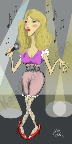 Cartoon: turkish popstar (medium) by komikportre tagged turkish,popstar