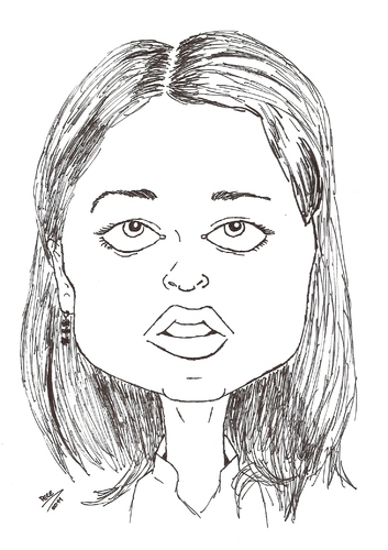 Cartoon: Robin Tunney - Theresa Lisbon (medium) by perevilaro tagged robin,tunney,theresa,lisbon,mentalist