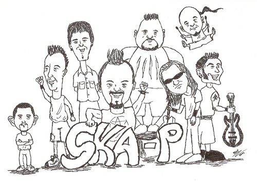 Cartoon: Ska-P (medium) by perevilaro tagged skap,ska