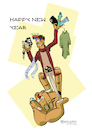 Cartoon: Happy New year 2024 (small) by Nasif Ahmed tagged consumer,fear,pressure,society