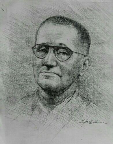 Cartoon: Bertolt Brecht (medium) by Sajith Bandara tagged brecht