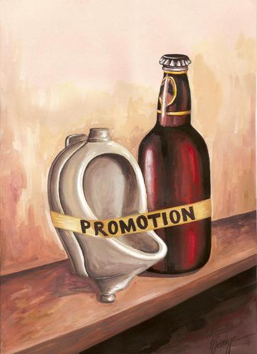 Cartoon: Beer 2 (medium) by menekse cam tagged beer,promotion,bottle,urinal,pissoir
