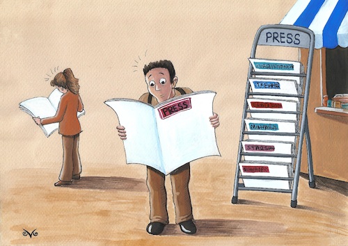 Cartoon: Free Press (medium) by menekse cam tagged free,press,freedom,news,unbiased,right,newspaper,tv,media,free,press,freedom,news,unbiased,right,newspaper,tv,media