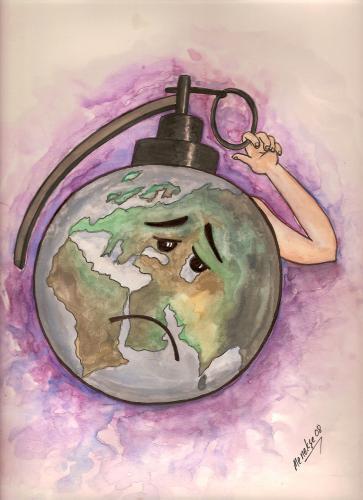 Cartoon: global warming (medium) by menekse cam tagged global,warming