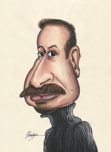 Cartoon: Hicabi Demirci (medium) by menekse cam tagged hicabi,demirci,turkish,cartoonist,menekse,portrait,caricature