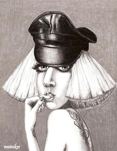Cartoon: Lady Gaga (medium) by menekse cam tagged lady,gaga,american,singer,usa