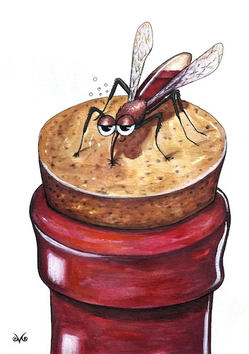 Cartoon: Perfect Choice (medium) by menekse cam tagged wine,perfect,choise,spirito,di,vino,cartoon,contest,finalist,final,italy,mosquito,wine,perfect,choise,spirito,di,vino,cartoon,contest,finalist,final,italy,mosquito