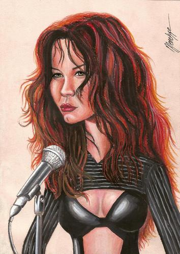 Cartoon: Sebnem FERAH (medium) by menekse cam tagged sebnem,ferah,turkish,singer,rock,music,woman,beautiful,sil,bastan