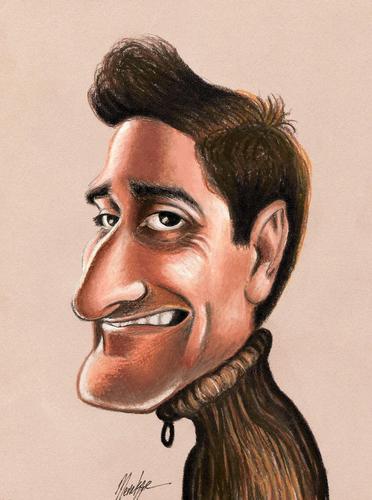 Cartoon: Xavi (medium) by menekse cam tagged caricaturist,catalan,reus,spain,ramisa,salvador,xavier