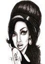 Cartoon: Amy (small) by menekse cam tagged amy winehouse singer songwriter british soul jazz england star drug death kadin sarkc