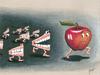 Cartoon: Apple 2 (small) by menekse cam tagged sweet,aqueous,apple,famous,amasya,turkey,teeth,bite