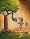 Cartoon: Apple 3 (small) by menekse cam tagged sweet aqueous apple famous amasya turkey eve adam snake tree sin earth life heaven