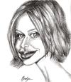 Cartoon: Calista FLOCKHART (small) by menekse cam tagged calista flockhart american actriss