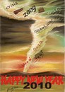 Cartoon: Happy New Year (small) by menekse cam tagged 2009,2010,crisis,global,warming,wars,gaza,blood,tear,happy,new,year