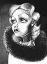 Cartoon: Jean Harlow (small) by menekse cam tagged jean harlow us american actress kansas los angeles harlean carpenter cinema movie film portrait