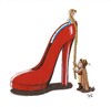 Cartoon: Rapunzel (small) by menekse cam tagged rapunzel,fairy,tale,woman,character,modern,world,passions,prince,shoe,fashion,prinz,feenmärchen,leidenschaften,mode,frau,damen,schuh