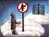 Cartoon: Terrorist (small) by menekse cam tagged terrorist,terror,suicide,bomber,heaven,hell,death,traffic,sign