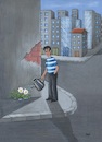 Cartoon: Urbanization2 (small) by menekse cam tagged urbanization city buildings flowers geography classbook