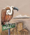 Cartoon: Wall Street (small) by menekse cam tagged wall,street,vulture,economy,stock,market,usa,bird