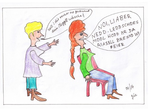 Cartoon: beim Friseur in stuttgart (medium) by skätch-up tagged schwäbisch,schwaben,stuttgart,baden,württemberg,frisör