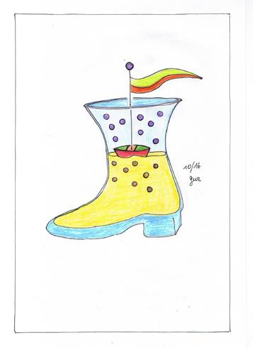 Cartoon: Das Boot THE BOOT (medium) by skätch-up tagged boot,boat,stiefel,rebus
