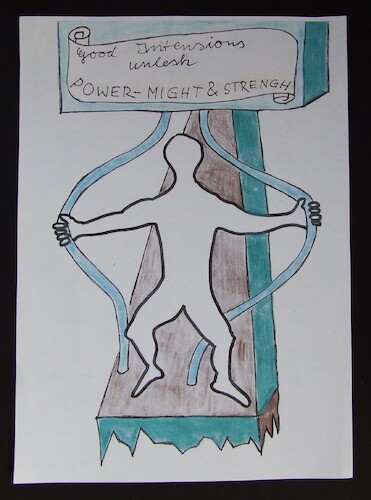 Cartoon: GOOD INTENSIONS (medium) by skätch-up tagged intensions,good,qualities,sober,clean,mercyfull,love,respect