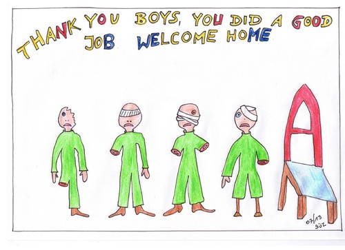 Cartoon: HEROS   did their Job (medium) by skätch-up tagged hate,hass,vergewaltigen,rape,folter,torture,crime,lords,geschäft,bussines,destruction,verwüstung,tod,death,terror,weappons,waffen,soldaten,soldiers,krieg,war,redsectora