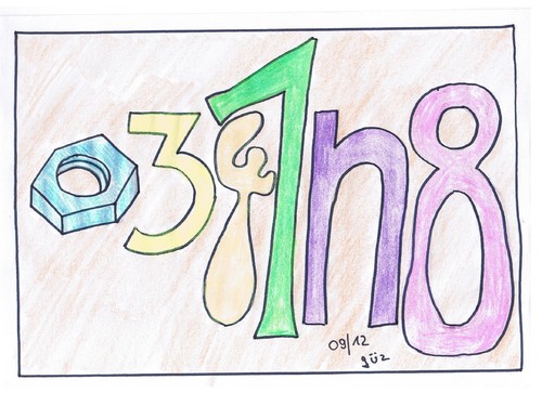 Cartoon: nut 3 4 1 n 8 (medium) by skätch-up tagged free,freedom,no,nut,numbers
