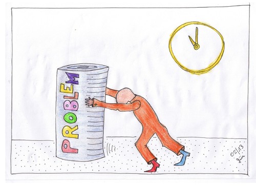 Cartoon: schiebe ES nicht zu lange (medium) by skätch-up tagged problem,schieben,zeit,erledige,es