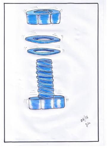 Cartoon: Schraube locker (medium) by skätch-up tagged schraube,brexit,waffenlobby,flüchtlinge,krieg,hunger,politik,wissenschaft,menschheit,umwelt