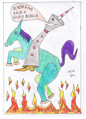 Cartoon: stuttgART Fernsehturm (medium) by skätch-up tagged stuttgart,fernsehturm,schwäbisch,brandschutz,baden,württemberg