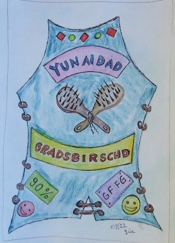 Cartoon: UNITED GRADDSBIRSCHDD (medium) by skätch-up tagged motorrad,clubs,pilotinen,frauen,mädels,girls,on,bikes