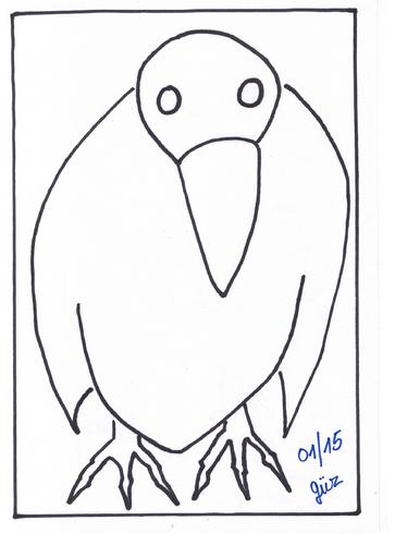 Cartoon: weisser rabe white crow (medium) by skätch-up tagged weisser,rabe,weisse,krähe,white,raven,crow,albino,transformer,transformation