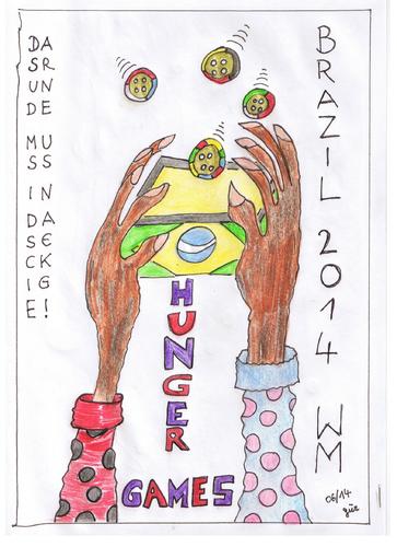 Cartoon: wm 2014 BRAZIL (medium) by skätch-up tagged wm,2014,brazil,brasilien,weltmeisterschaft,hunger,games,championship,fussball,world,rio