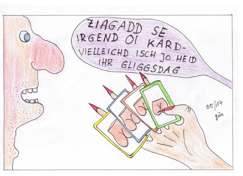 Cartoon: SCHWÄBISCH  eine beliebige Kart (medium) by skätch-up tagged akarte,auswahl,freie,württemberg,baden,stuttgart,schwaben,schwäbisch