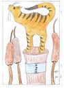 Cartoon: EL GATO  EL TIGRE (small) by skätch-up tagged el,gato,die,katze,tigre,the,tiger,fresh,air,breeze