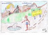 Cartoon: point of interest (small) by skätch-up tagged shark,mountains,sunrise,journey,holidays,travelling,sport,marathon