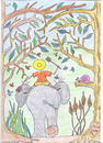 Cartoon: TOURI auf der Reise (small) by skätch-up tagged buschpilot,touri,elefant,fliegen,dschungel,reise,urlaub,abenteuer,trip,journey
