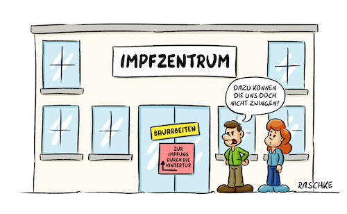 Cartoon: Impfzwang durch die Hintertür (medium) by Sven Raschke tagged impfen,corona,impfzwang,gesundheit,impfprivilegien,impfen,corona,impfzwang,gesundheit,impfprivilegien