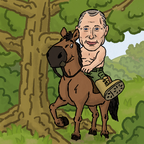 Cartoon: Putin (medium) by Sven Raschke tagged putin,pferd,natur,glücklich,niedlich,tiere,putin,pferd,natur,glücklich,niedlich,tiere