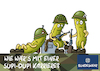 Cartoon: Gurkentruppe (small) by Sven Raschke tagged bundeswehr,ursula,von,der,leihen,armee,soldat,krieg,waffen