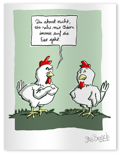 Cartoon: Auf die Eier (medium) by diebia tagged eier,ostern,huehner,glauben