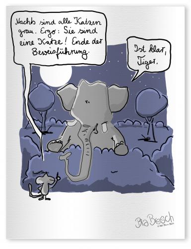 Cartoon: Graue Katzen (medium) by diebia tagged elefant,maus,katzen,grau,tiger