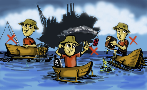Cartoon: Bad Fishermen (medium) by bennaccartoons tagged bad,fishing